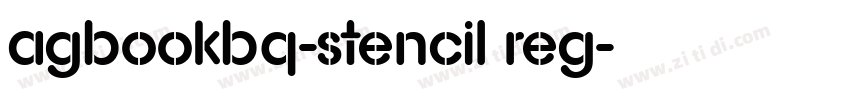 AGBookBQ-Stencil Reg字体转换